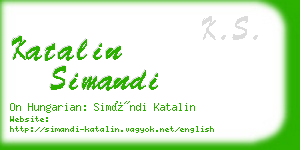 katalin simandi business card
